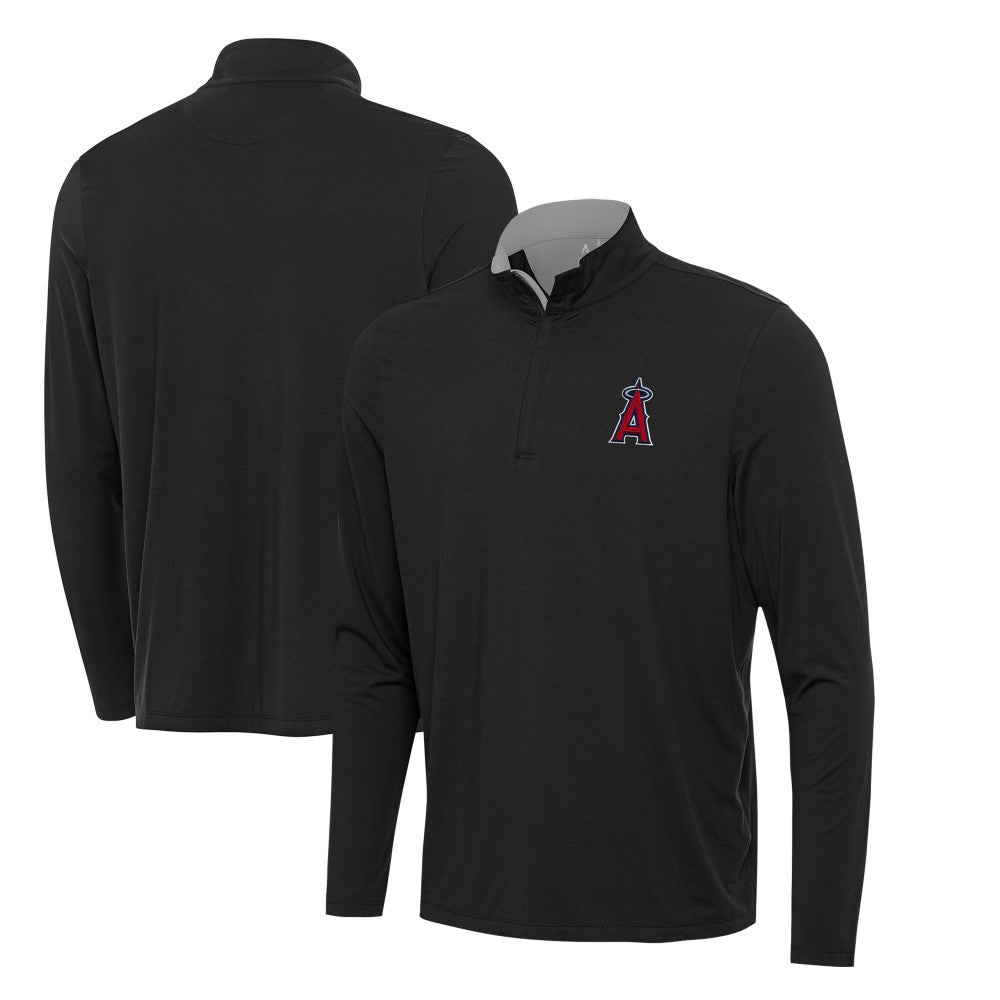 Black Los Angeles Angels Antigua Content Quarter-Zip Top