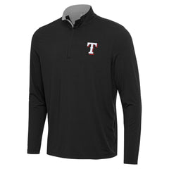 Black Texas Rangers Antigua Content Quarter-Zip Top