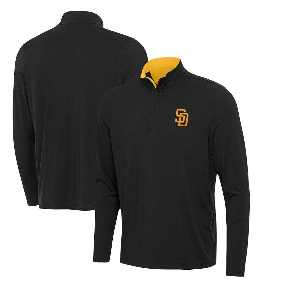 Black San Diego Padres Antigua Content Quarter-Zip Top