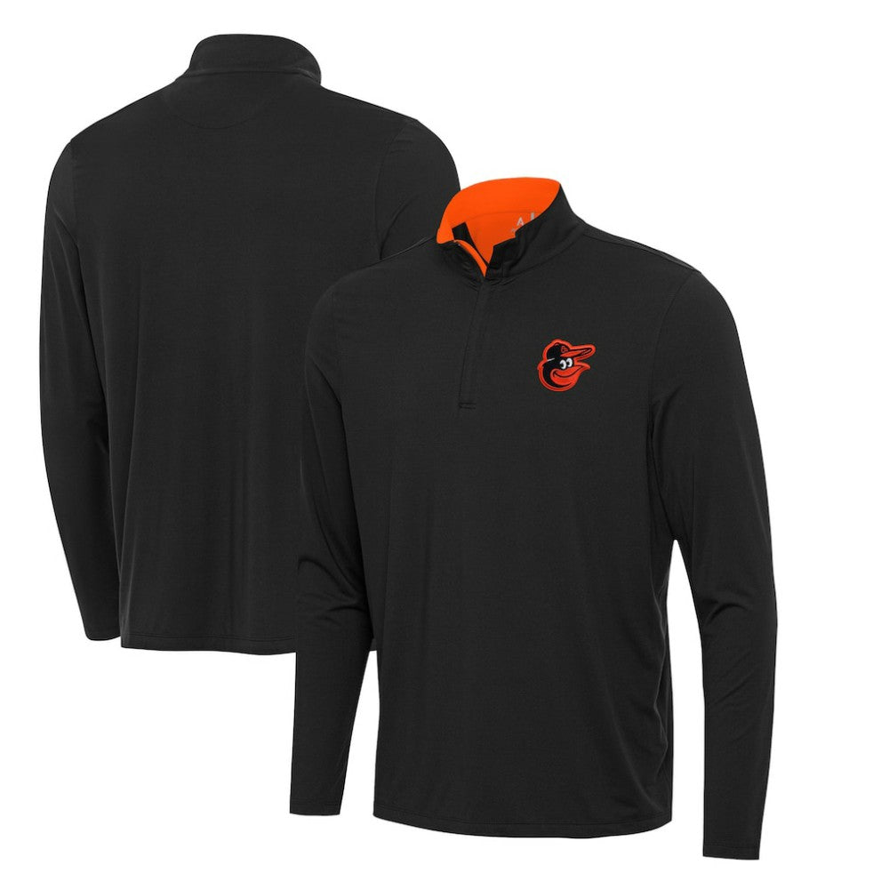 Black Baltimore Orioles Antigua Content Quarter-Zip Top