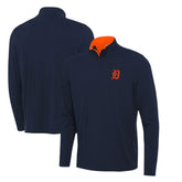 Navy Detroit Tigers Antigua Content Quarter-Zip Top