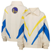 Golden State Warriors Terez Women's Retro Chevron Ripstop Quarter-Zip Windbreaker Jacket sale