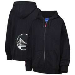 Golden State Warriors Terez Women's Oversized Allover Gemstone Full-Zip Hoodie sale