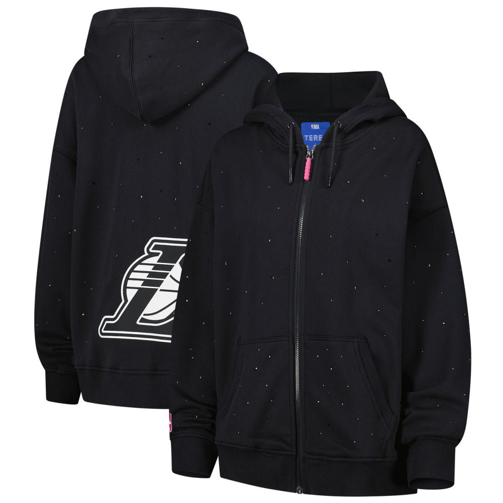 Los Angeles Lakers Terez Women's Oversized Allover Gemstone Full-Zip Hoodie