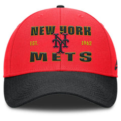 Crimson/Black New York Mets Nike Neon 90s Rise Adjustable Hat