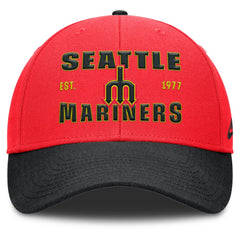 Crimson/Black Seattle Mariners Nike Neon 90s Rise Adjustable Hat