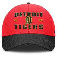 Crimson/Black Detroit Tigers Nike Neon 90s Rise Adjustable Hat