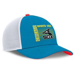 Teal Chicago White Sox Nike Neon 90s Rise Structured Performance Adjustable Trucker Hat