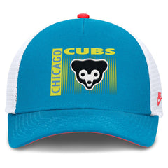 Teal Chicago Cubs Nike Neon 90s Rise Structured Performance Adjustable Trucker Hat