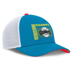 Blue San Francisco Giants Nike Neon 90s Rise Structured Performance Adjustable Trucker Hat