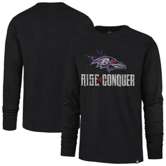 '47 Rise and Conquer Franklin Long Sleeve T-Shirt - Baltimore Ravens T-shirts