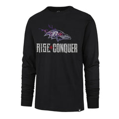 '47 Rise and Conquer Franklin Long Sleeve T-Shirt - Baltimore Ravens T-shirts