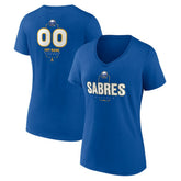 NHL Buffalo Sabres Women's Personalized Name & Number Midfielder V-Neck T-Shirt