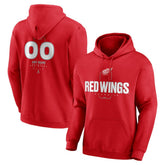 NHL Detroit Red Wings Personalized Name & Number Midfielder Pullover Hoodie