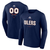NHL Edmonton Oilers Personalized Name & Number Midfielder Long Sleeve T-Shirt