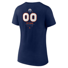 NHL Edmonton Oilers Women's Personalized Name & Number Midfielder V-Neck T-Shirt