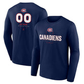NHL Montreal Canadiens Personalized Name & Number Midfielder Long Sleeve T-Shirt