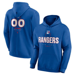 NHL New York Rangers Personalized Name & Number Midfielder Pullover Hoodie