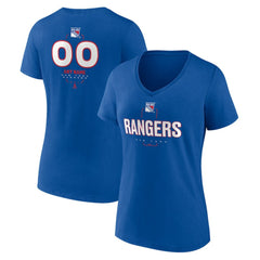 NHL New York Rangers Women's Personalized Name & Number Midfielder V-Neck T-Shirt