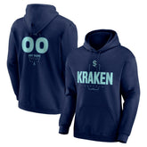 NHL Seattle Kraken Personalized Name & Number Midfielder Pullover Hoodie