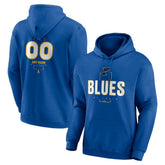 NHL St. Louis Blues Personalized Name & Number Midfielder Pullover Hoodie