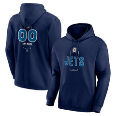NHL Winnipeg Jets Personalized Name & Number Midfielder Pullover Hoodie