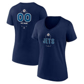 NHL Winnipeg Jets Women's Personalized Name & Number Midfielder V-Neck T-Shirt