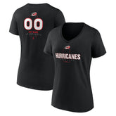 NHL Carolina Hurricanes Women's Personalized Name & Number Midfielder V-Neck T-Shirt