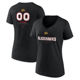 NHL Chicago Blackhawks Women's Personalized Name & Number Midfielder V-Neck T-Shirt
