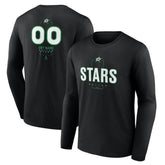 NHL Dallas Stars Personalized Name & Number Midfielder Long Sleeve T-Shirt