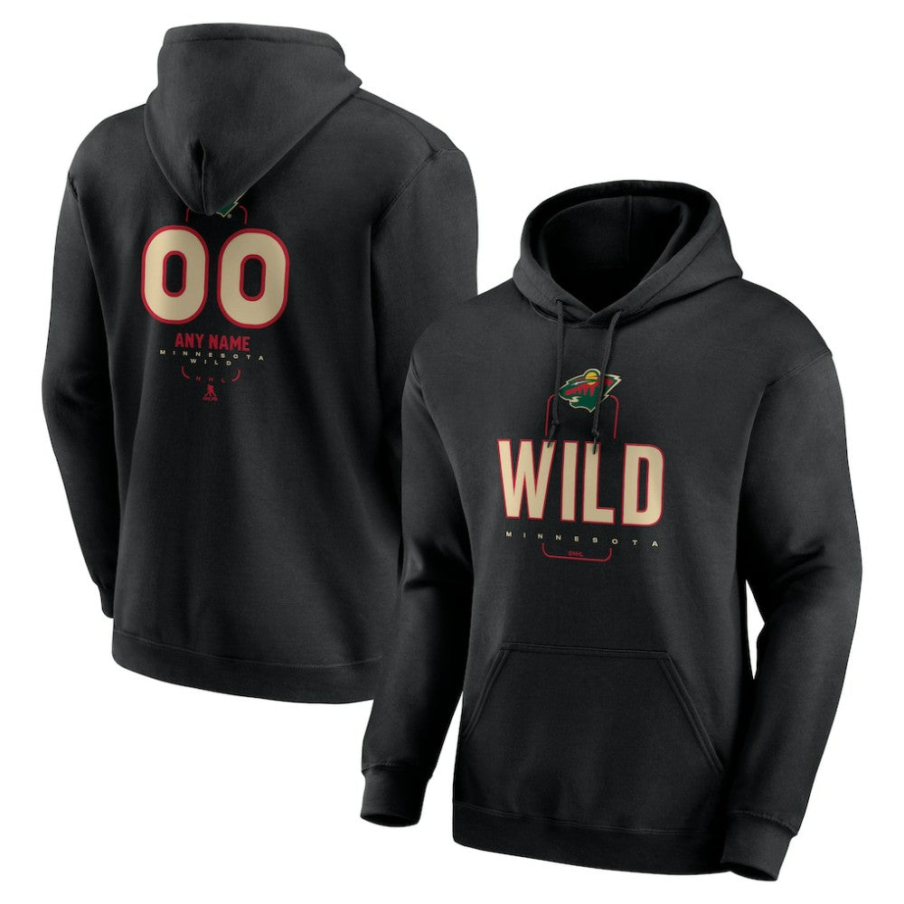 NHL Minnesota Wild Personalized Name & Number Midfielder Pullover Hoodie