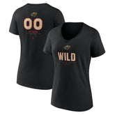 NHL Minnesota Wild Women's Personalized Name & Number Midfielder V-Neck T-Shirt
