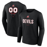 NHL New Jersey Devils Personalized Name & Number Midfielder Long Sleeve T-Shirt