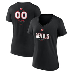 NHL New Jersey Devils Women's Personalized Name & Number Midfielder V-Neck T-Shirt