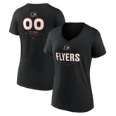 NHL Philadelphia Flyers Women's Personalized Name & Number Midfielder V-Neck T-Shirt