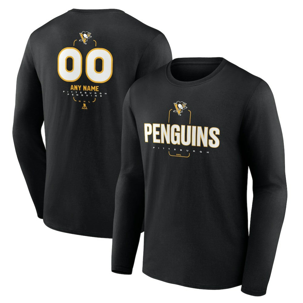 NHL Pittsburgh Penguins Personalized Name & Number Midfielder Long Sleeve T-Shirt