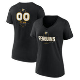 NHL Pittsburgh Penguins Women's Personalized Name & Number Midfielder V-Neck T-Shirt