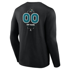 NHL San Jose Sharks Personalized Name & Number Midfielder Long Sleeve T-Shirt