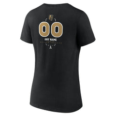 NHL Vegas Golden Knights Women's Personalized Name & Number Midfielder V-Neck T-Shirt