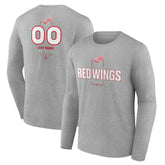 NHL Detroit Red Wings Personalized Name & Number Midfielder Long Sleeve T-Shirt