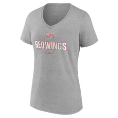 NHL Detroit Red Wings Women's Personalized Name & Number Midfielder V-Neck T-Shirt