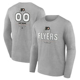 NHL Philadelphia Flyers Personalized Name & Number Midfielder Long Sleeve T-Shirt