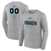 NHL Seattle Kraken Personalized Name & Number Midfielder Long Sleeve T-Shirt