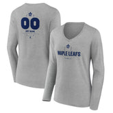 NHL Toronto Maple Leafs Women's Personalized Name & Number Midfielder Long Sleeve V-Neck T-Shirt