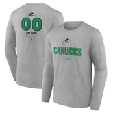 NHL Vancouver Canucks Personalized Name & Number Midfielder Long Sleeve T-Shirt