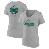 NHL Vancouver Canucks Women's Personalized Name & Number Midfielder V-Neck T-Shirt