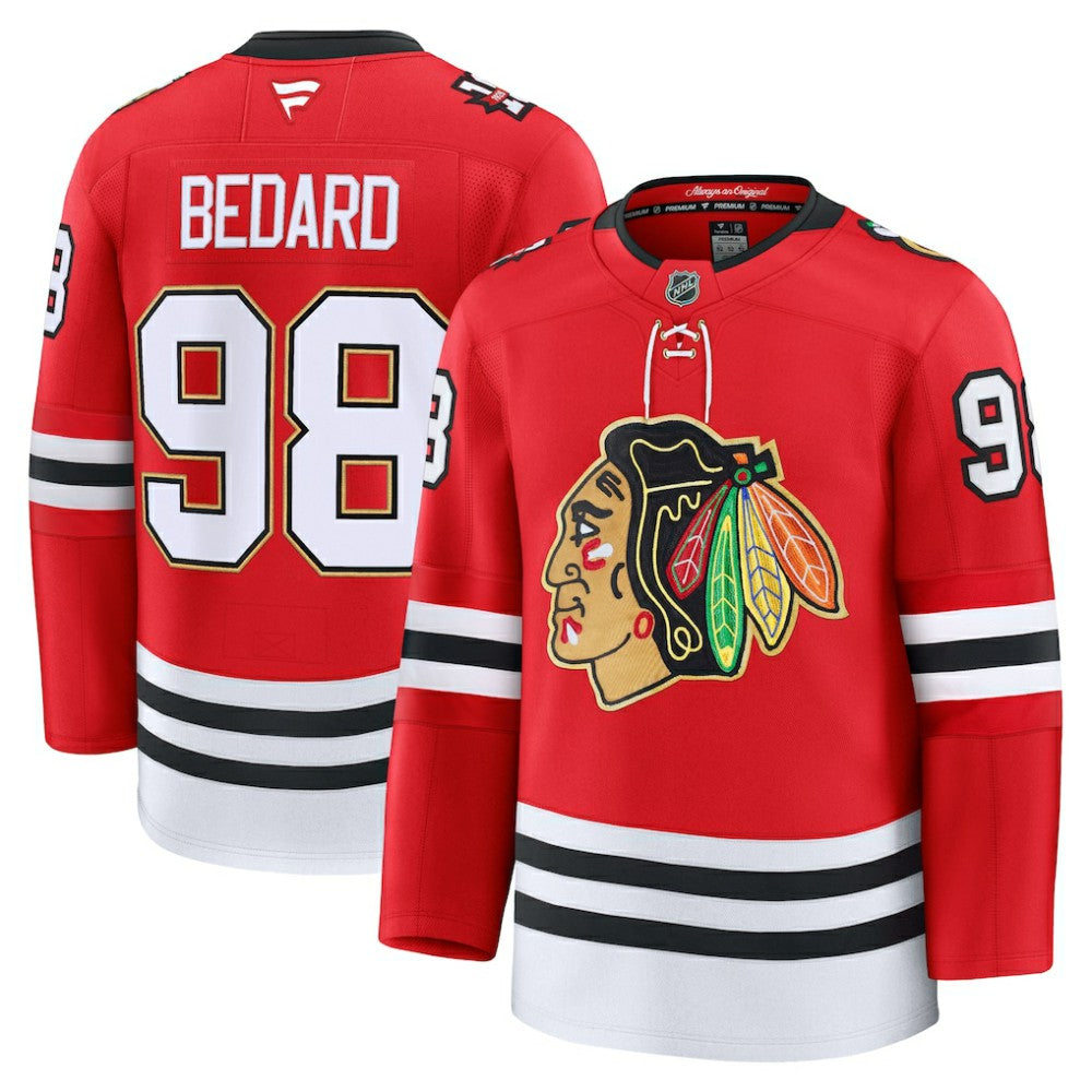 NHL Connor Bedard Chicago Blackhawks Fanatics Centennial Premium Player Jersey