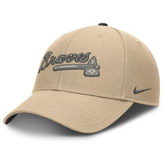 Khaki Atlanta Braves Nike Rise Adjustable Hat