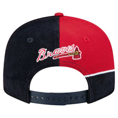 Navy/Red Atlanta Braves New Era Retro Split Corduroy Snapback Hat