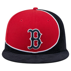 Navy/Red Boston Red Sox New Era Retro Split Corduroy Snapback Hat